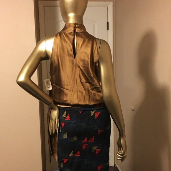 KAY UNGER New York 100% Silk High Neck Blouson Top  -  NEW WITH TAGS! - Picture 8 of 13